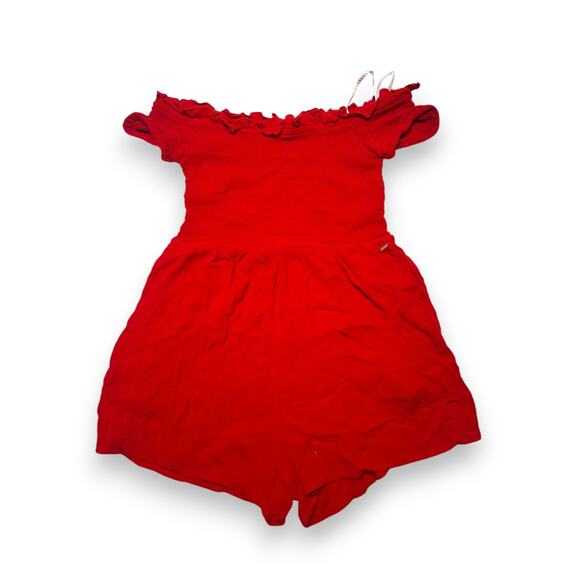 Guess Off-Shoulder Red Romper Size Small - Picture 6 of 10